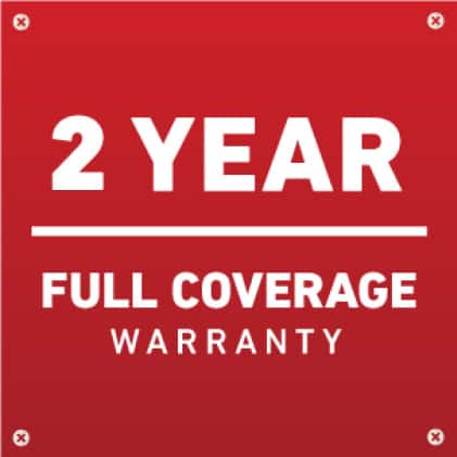 2 year full coverage warranty