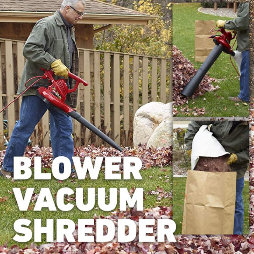 Blower, vacuum and mulcher, all in one