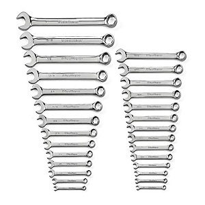 GEARWRENCH 28 Pc. 6 Point Combination SAE/Metric Wrench Set