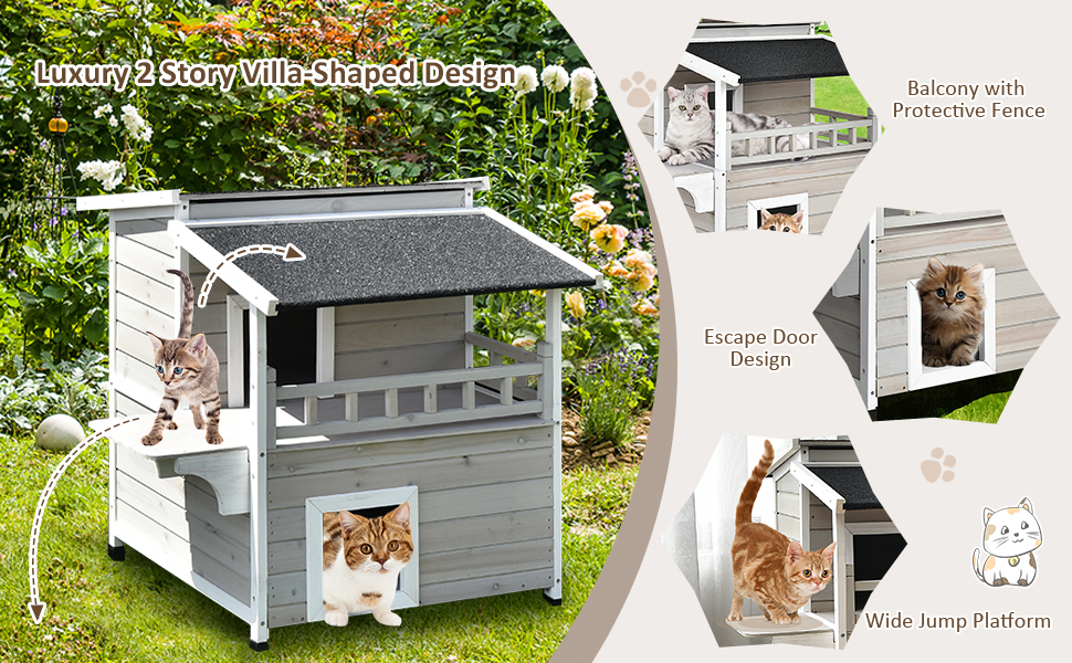 Cat House Wooden