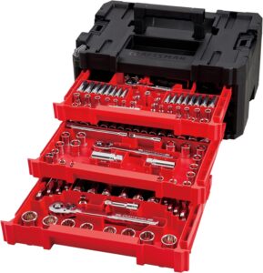 CRAFTSMAN 262-Piece Mechanic Tool Set, Master Socket Set with 3-Drawer VERSASTACK Tool Box, SAE/Metric Set (CMMT45309) CRAFTSMAN 262-Piece Mechanic Tool Set, Master Socket Set with 3-Drawer VERSASTACK Tool Box, SAE/Metric Set (CMMT45309)