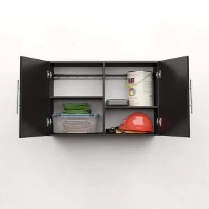 Prepac HangUps 36 in. W x 24 in. H x 16 in. D Upper Storage Cabinet in Black (1-Piece ) BSUW-0708-1
