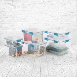 Sterilite 37 Qt. Gasket Box Blue Aquarium