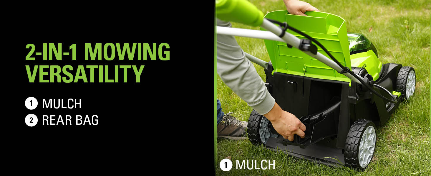 2-in-1 mowing versaility