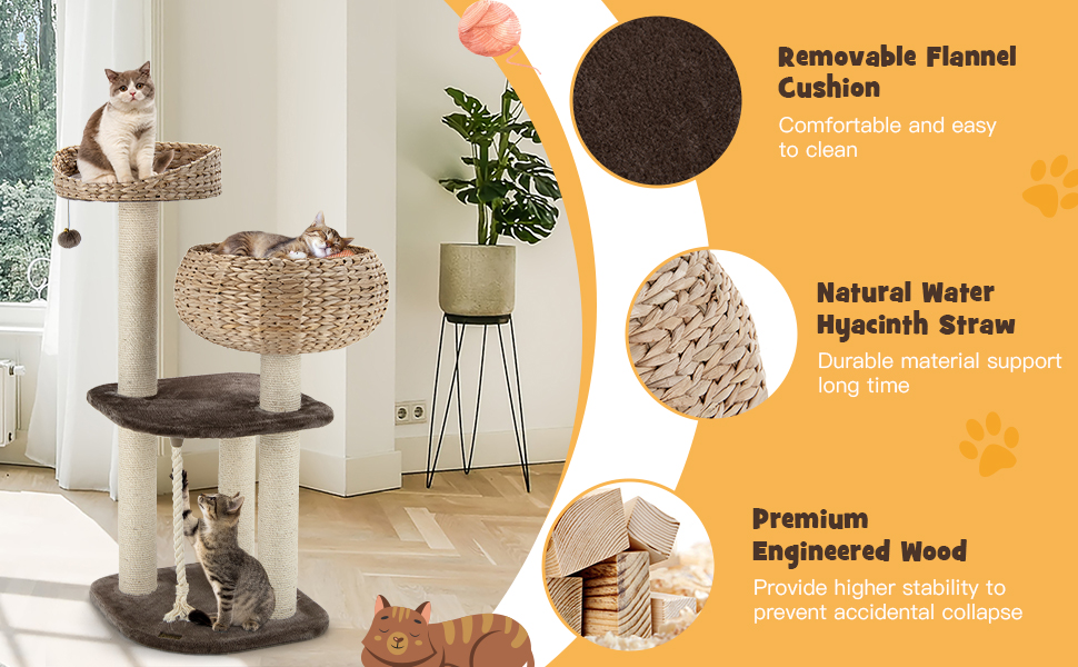 Modern Cat Tree for Indoor Cats