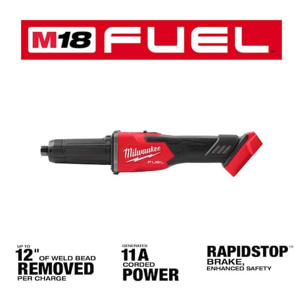 Milwaukee 2939-20 M18 FUEL 18V Lithium-Ion Brushless Cordless 1/4 in. Braking Die Grinder Slide Switch (Tool-Only) Milwaukee 2939-20 M18 FUEL 18V Lithium-Ion Brushless Cordless 1/4 in. Braking Die Grinder Slide Switch (Tool-Only) - 2