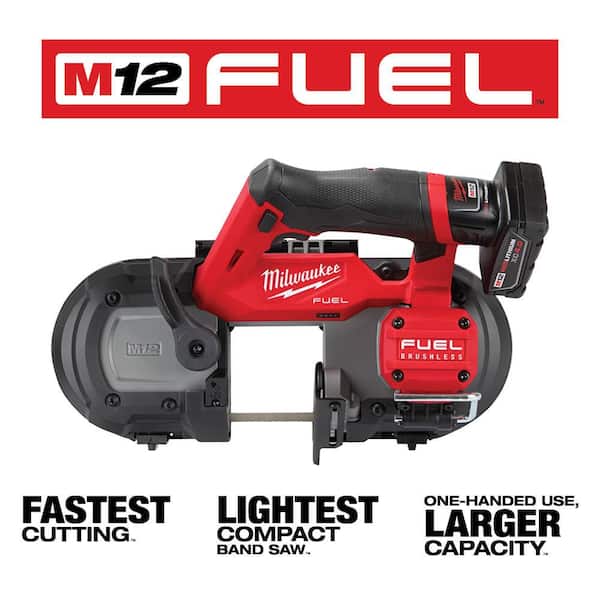 Milwaukee 2529-21XC-2457-20 M12 FUEL 12V Lithium-Ion Cordless Compact Band Saw XC Kit with 3/8 in. Ratchet Milwaukee 2529-21XC-2457-20 M12 FUEL 12V Lithium-Ion Cordless Compact Band Saw XC Kit with 3/8 in. Ratchet - 3