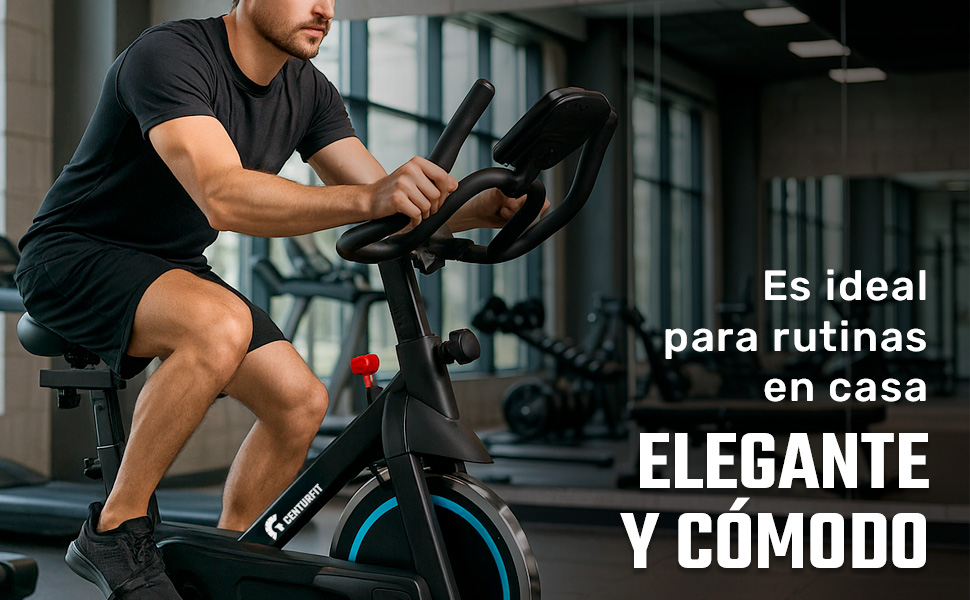 Bicicleta fija spinning 6kg LCD 150kg asiento y manubrio ajustable cardio hogar gym pedales correa