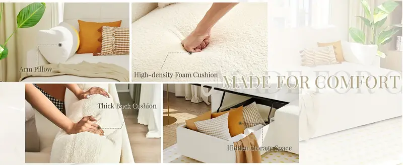 Sofá , 110 pulgadas de tamaño - extraíble 2 en 1, sofá con de almacenamiento , sofá detalles 1