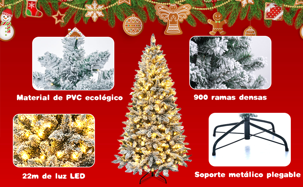 LONGLIV 2.1M Árbol de Navidad Nevado