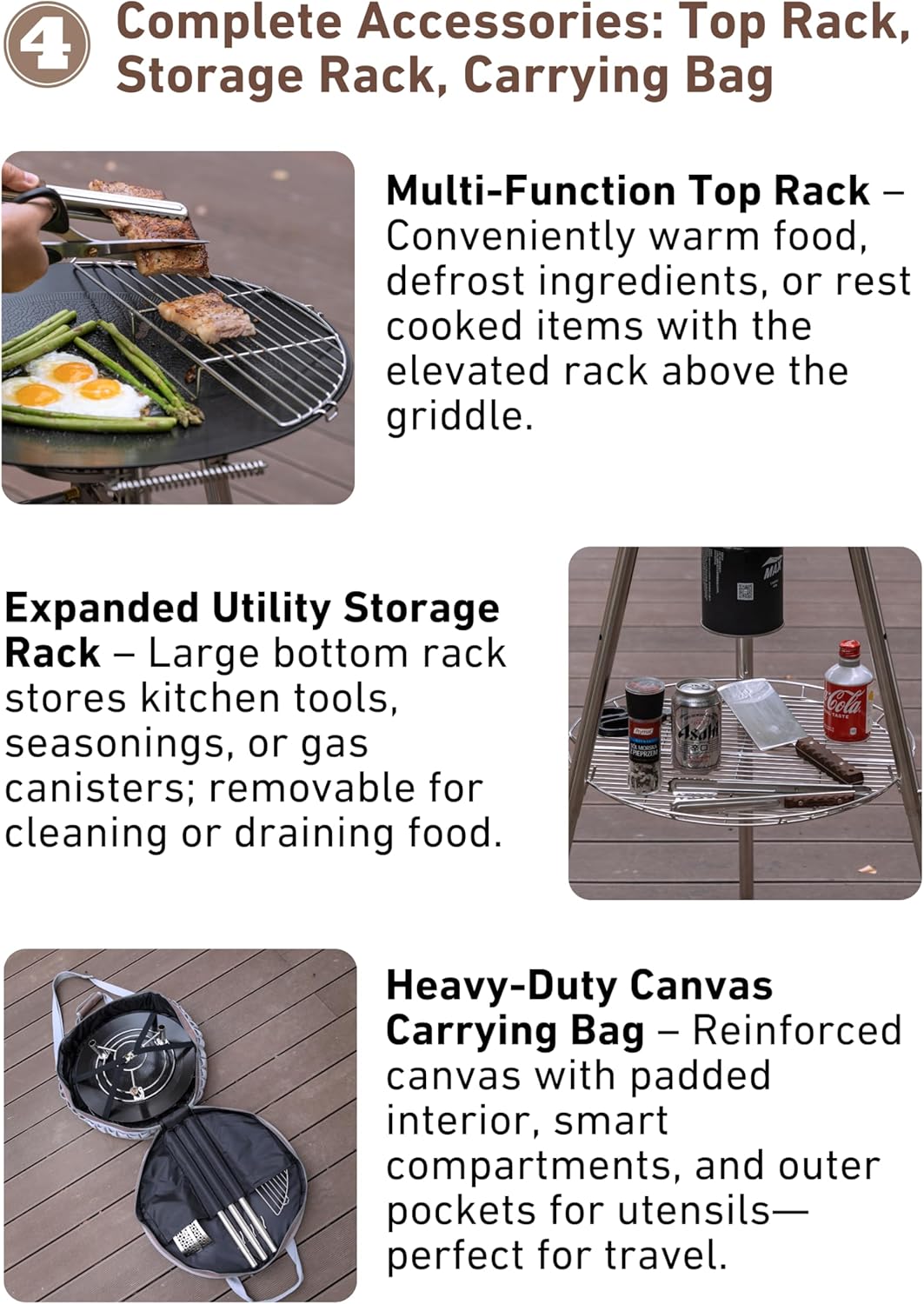 CAMPINGMOON GR-901 - Plancha para barbacoa de 18 pulgadas con válvula Lindal EN417 - Bote estándar para estufa de gas, soporte para quemadores de estufa de gas, soporte para parrilla de horno, kit de