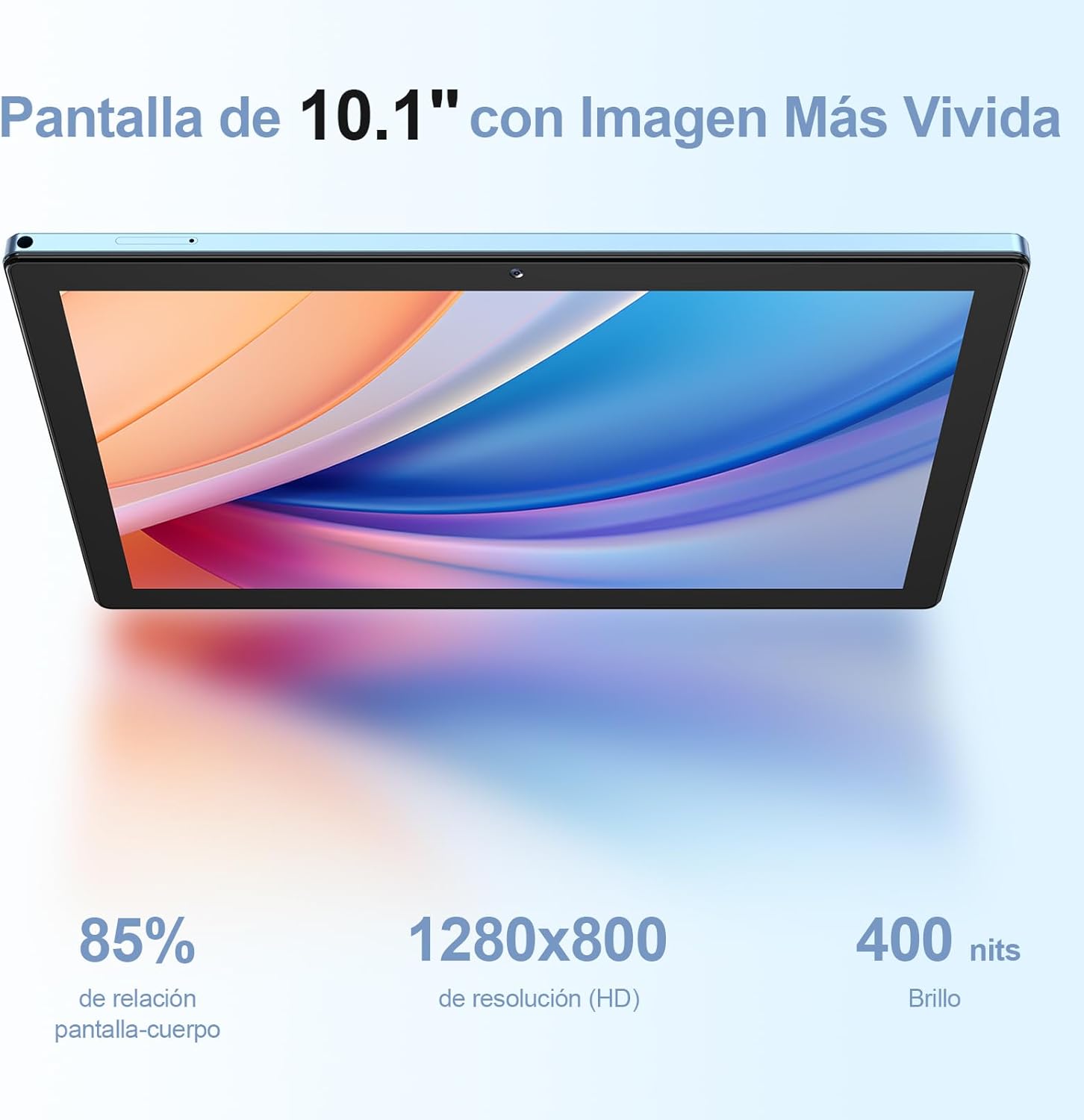 Tablet, Tablets Android 14 de 10.1", 8GB RAM 256GB ROM 1TB Expandible, Octa-core 2.0GHz, 1280x800 IPS HD, Tableta con Cámara Dual de 2MP + 8MP, 8000 mAh Batería, 2025 Tablet con Lapiz, Teclado, Ratón