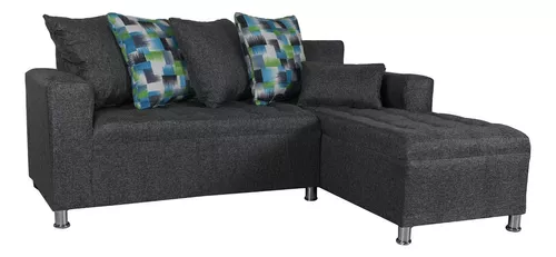 Sala Esquinera Minimalista Sillón Esquinero Economica Modern Color Gris