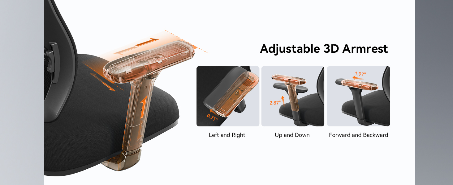 Reposabrazos 3D ajustable