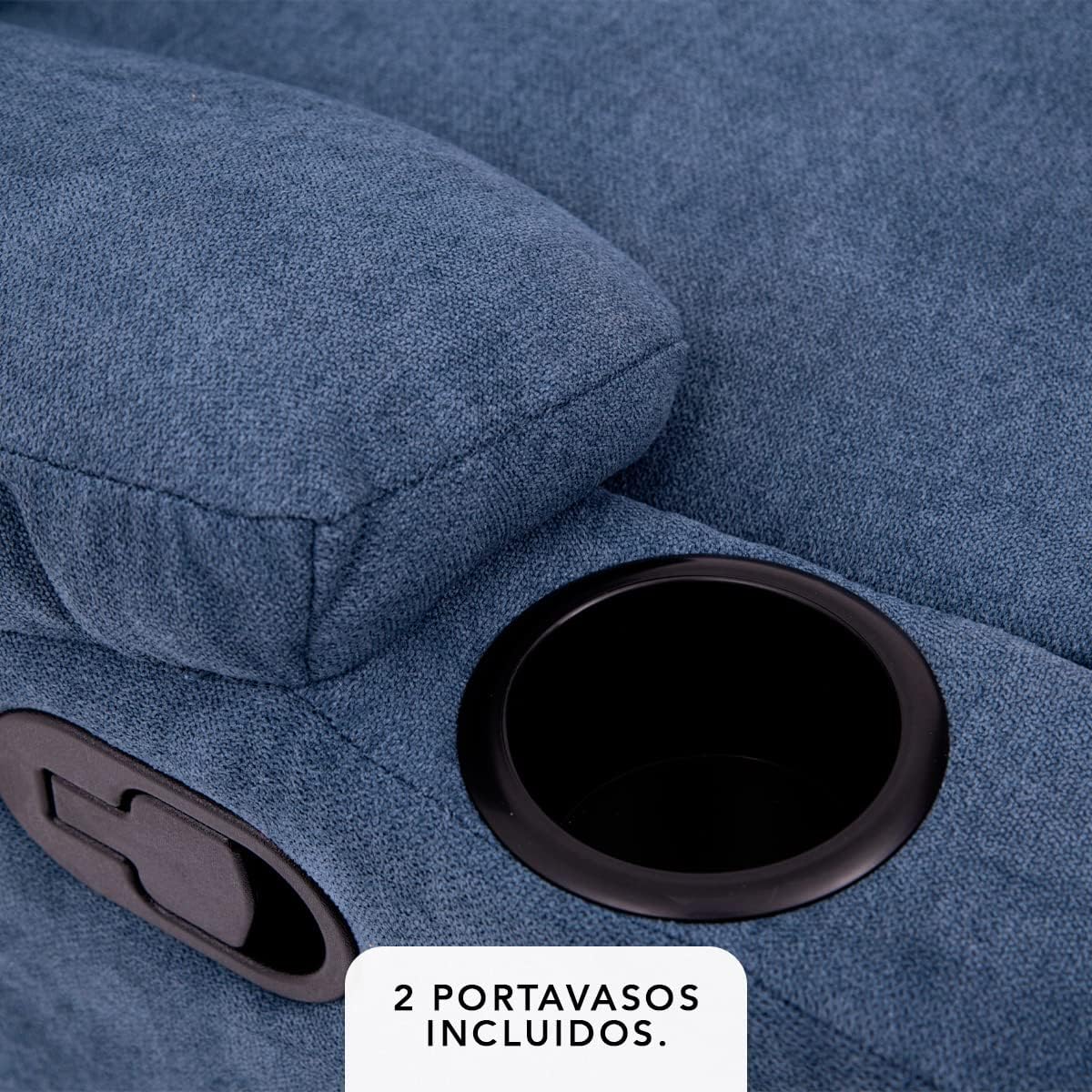 Sillon Reclinable para Adultos Individual - Brady - con Sistema Manual - Reposet de Tela - Varios Colores (Gris).