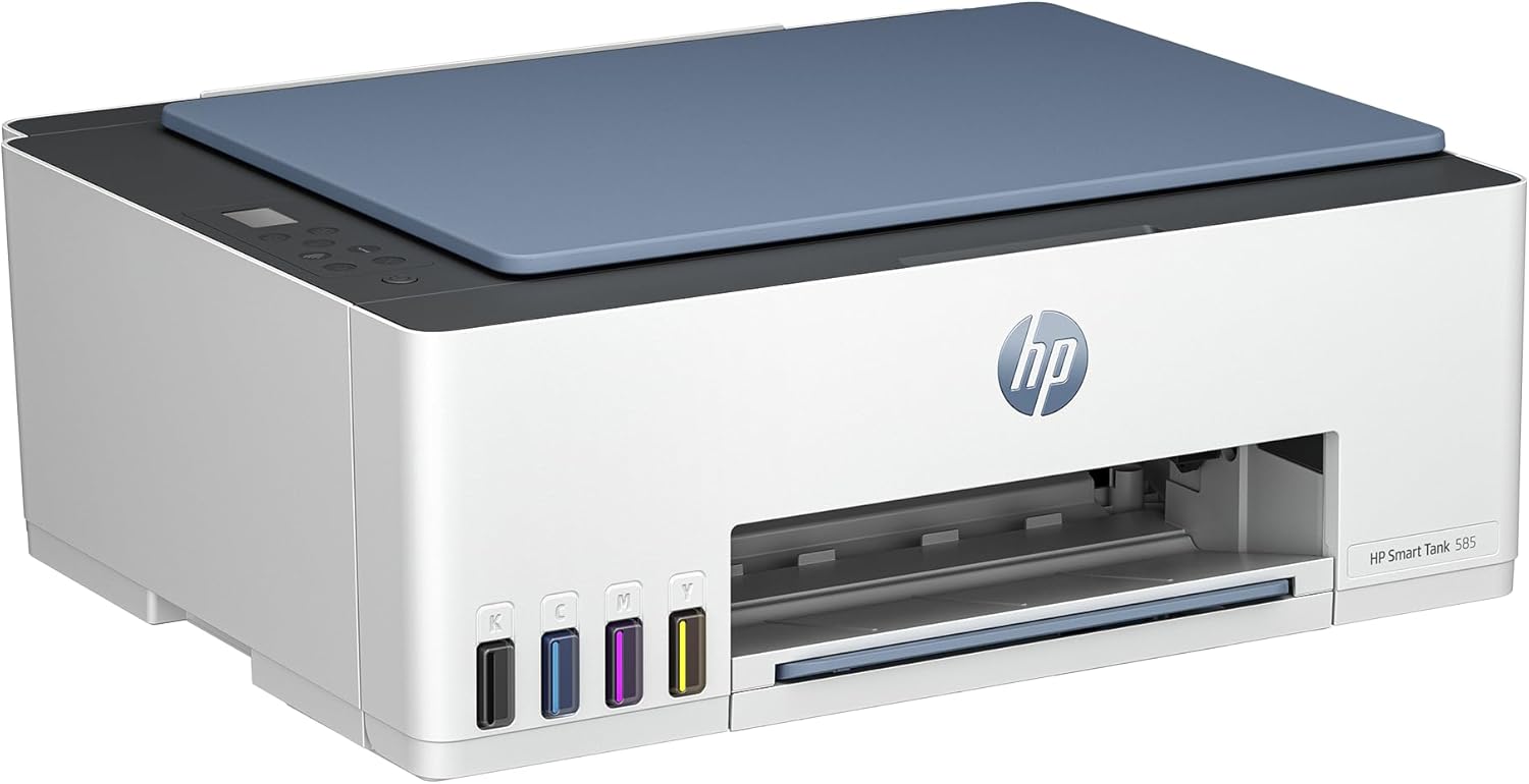 HP Impresora Multifuncional Smart Tank 585, Tinta Continua, Color, Wi-Fi, Dúplex (Doble Cara) Manual, Impresión Desde Smart App, hasta 2 años de Garantía* (1F3Y4A)