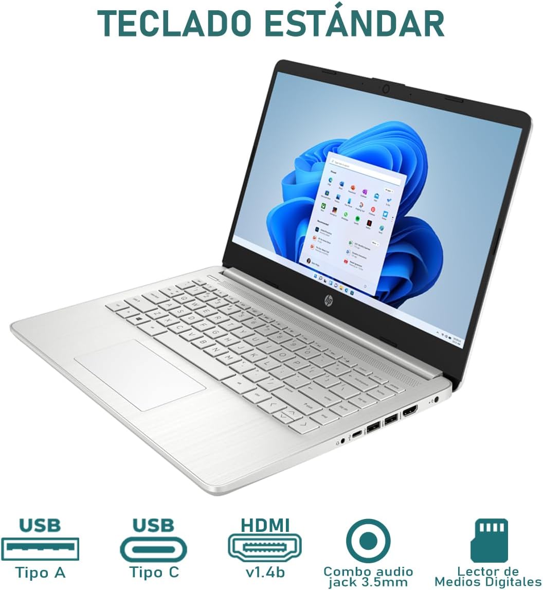 HP Laptop 15 Intel Core i5 1235U 16GB RAM 256GB SSD 15.6" Windows 11 Home Teclado en Ingles + Mouse DXT