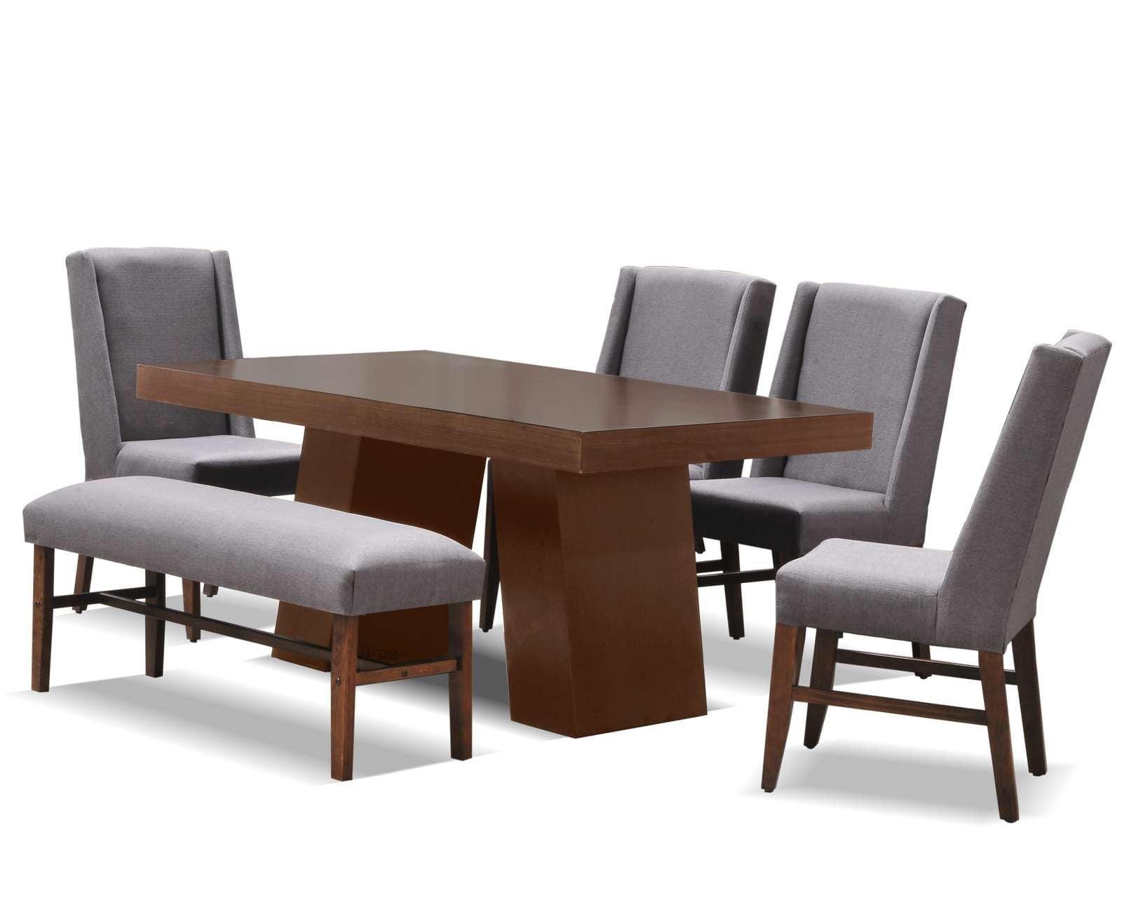 Comedor Bélgica con 4 Sillas y 1 Banca