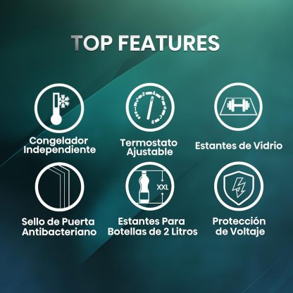 Hisense RR16D6AGX1- Frigobar,1.6 pies cúbicos,Congelador independiente,Termostato ajustable,Estantes para botellas de 2 litros,45x47x50cm(AnchoxLargoxAlto),Gris