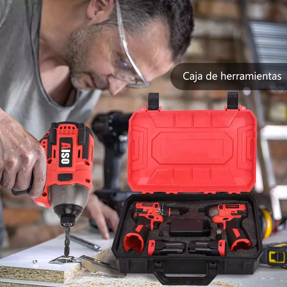 Kit De Sin Escobillas Atornillador De Impacto Y Taladro