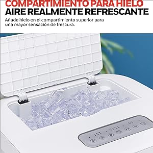 compartimento, hielos, 