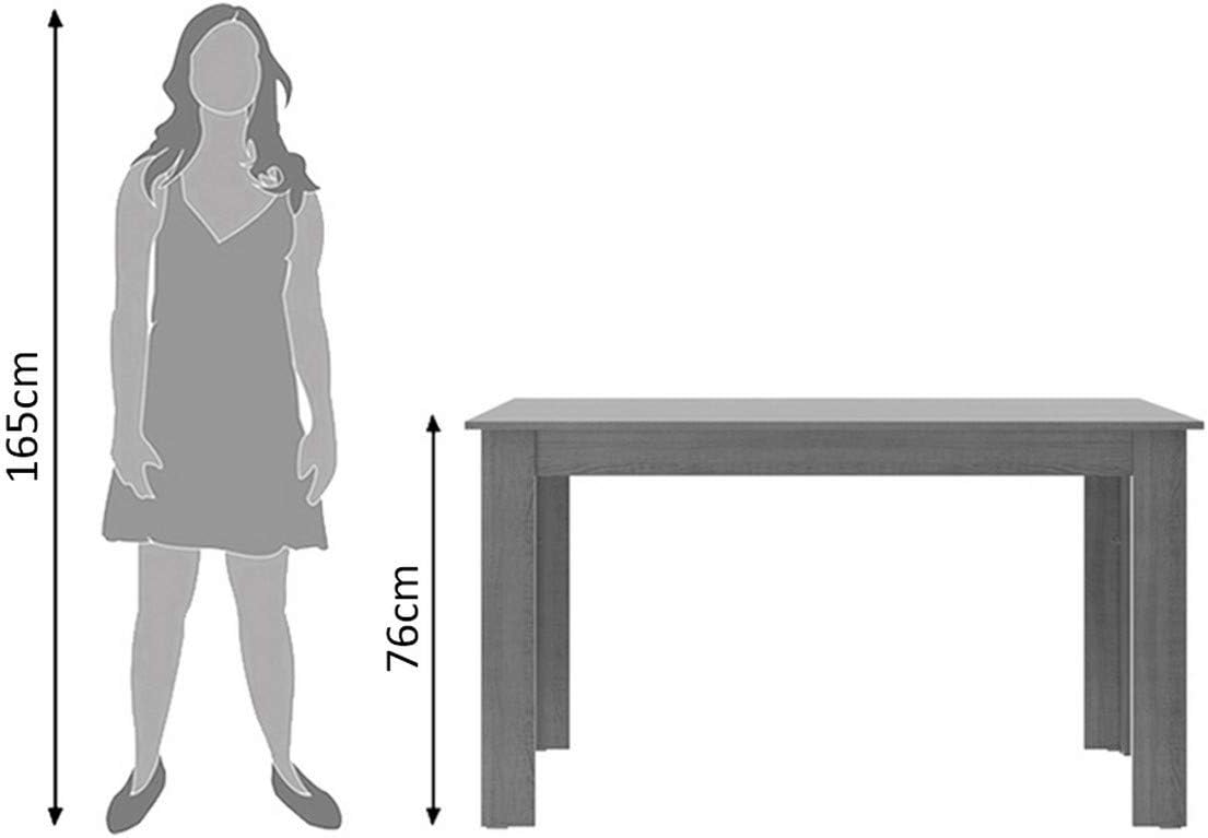 Madesa Juego de Comedor, Mesa con Encimera y 6 Sillas Maris - Marrón/Sintético Beige