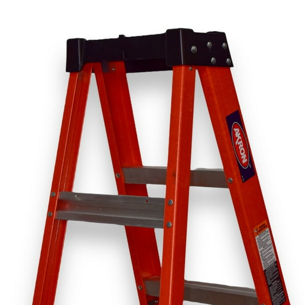 Escalera Tijera Fibra De Vidrio Pleg Akron 4 Escalones 81-55 90kg< Akron Herramientas Escalera Tijera Fibra de Vidrio Tipo III