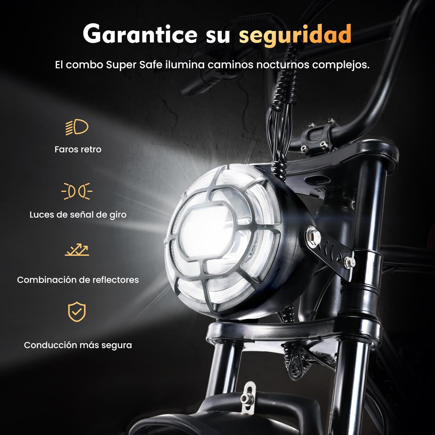 CYCROWN CycRun Bicicleta Electrica para Adultos, Moto Electrica con Potencia Máxima del Motor 1000W,Autonomía 70-90KM, Velocidad de 35KM/H, con 20" Neumático Moto Bicicleta de Montaña