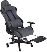 -GAMER-X- Silla Gamer Ergonómica Escritorio de Tela Transpirable con Reposapiés y Soporte Lumbar,...