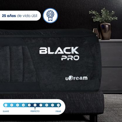 UDream Colchón Black Pro Queen Size – Descanso de Lujo, Hipoalergénico, Alta Tecnología