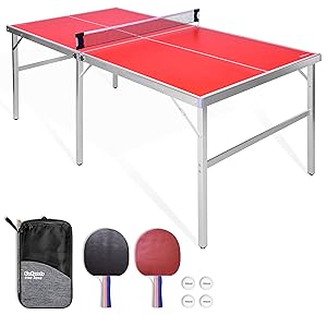 Gosports tama&ntilde;o mediano ping pong juego de mesa de juego de interior al aire libre port&aacute;til de tenis de mesa rec sala de diversi&oacute;n ni&ntilde;os 