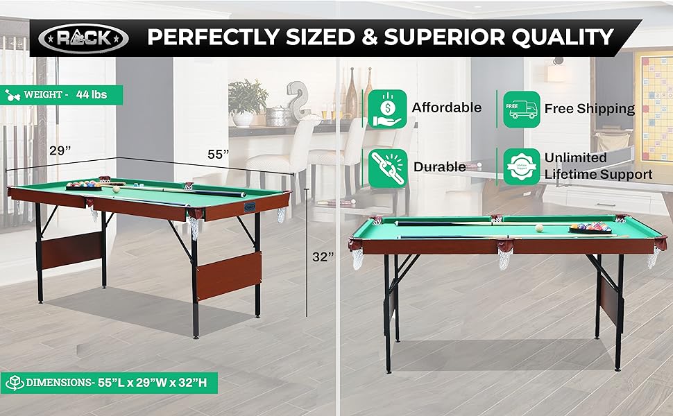 Asequible, duradero, verde, CRUX, mesa, mesa de billar, cojines de goma MDF para cama, resistente y duradero
