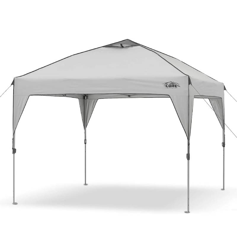 CORE Tienda de campaña con dosel emergente Instant Shelter de 10' x 10' con bolsa de transporte con ruedas