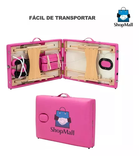 Cama De Masaje Portátil Plegable Uso Rudo Profesional Spa Rosa