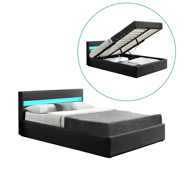 Base King Size Led Almacenamiento Y Bluetooth Bossa Galaxy
