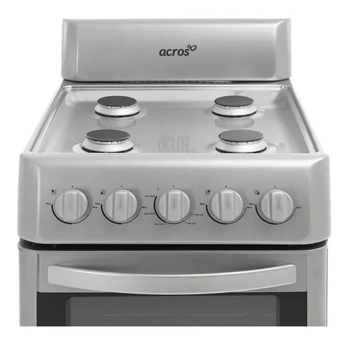 Estufa Manual Piso Practica Potente Funcional 4 Quemadores Gris