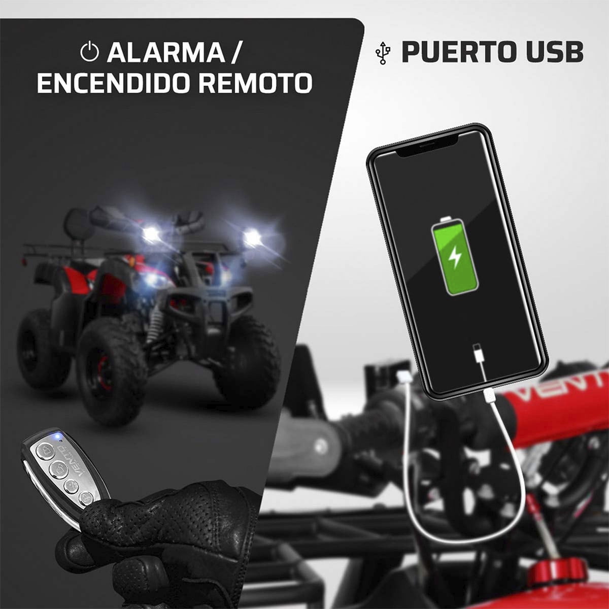Motocicleta Vento Reptile Trek 200 Rojo 2025 Cuatrimoto