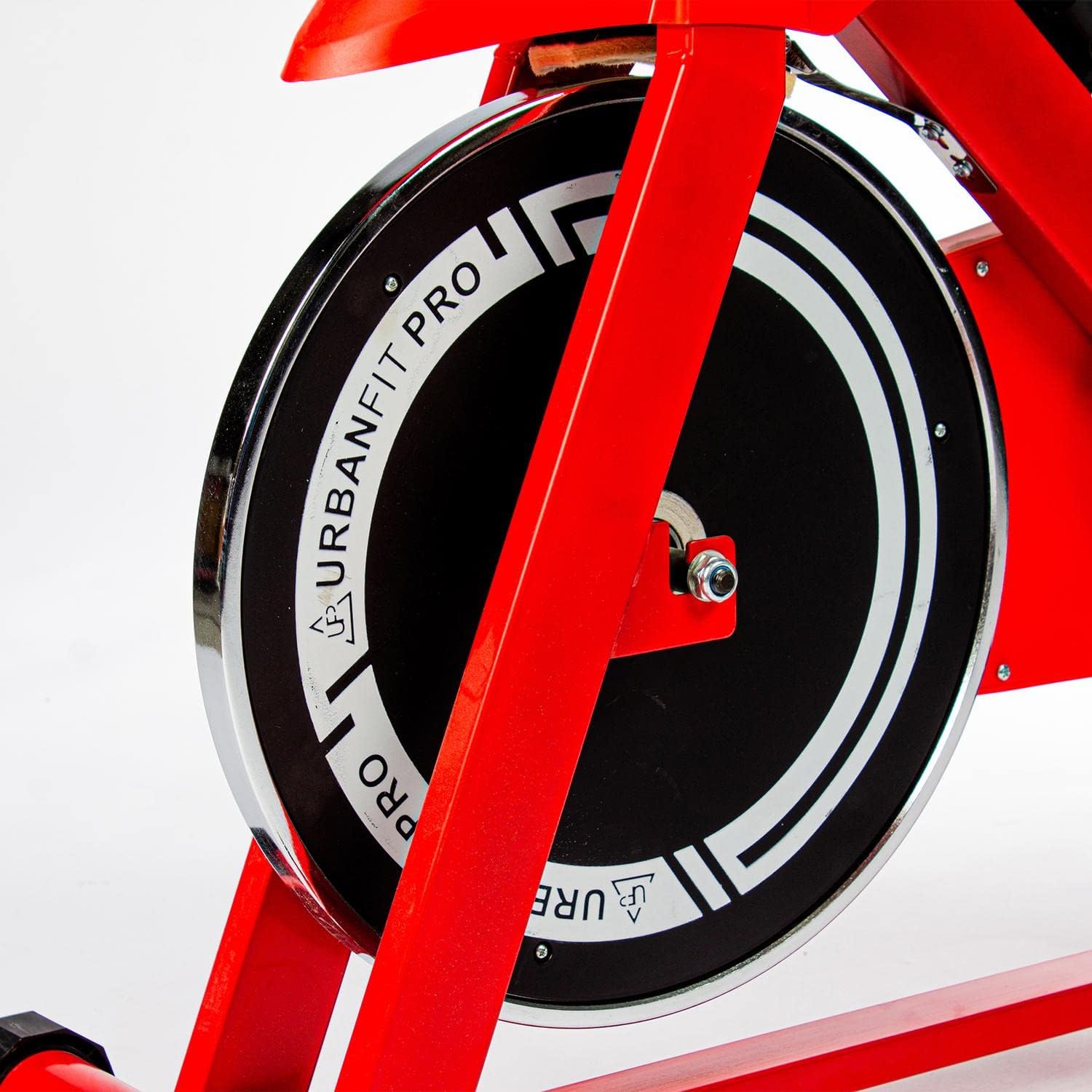 UrbanFit Pro - Bicicleta para Spinning, Estática - Disco de 7 kg - Monitor Electrónico, 6 Funciones - Bici Fija, Ajustable - Cardio en Casa - Varios Colores