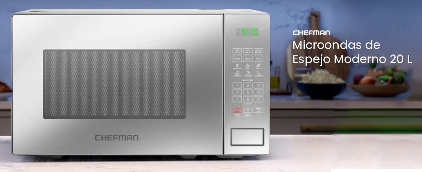 Chefman , horno de microondas, calentamienrto, comida rapida, comida caleinte, microwave