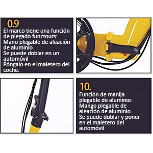 Mango plegable de aluminio