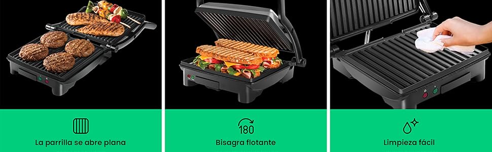 Chefman te ayuda a preparar desde deliciosos paninis hasta pollo con vegetales en esta prensa grill