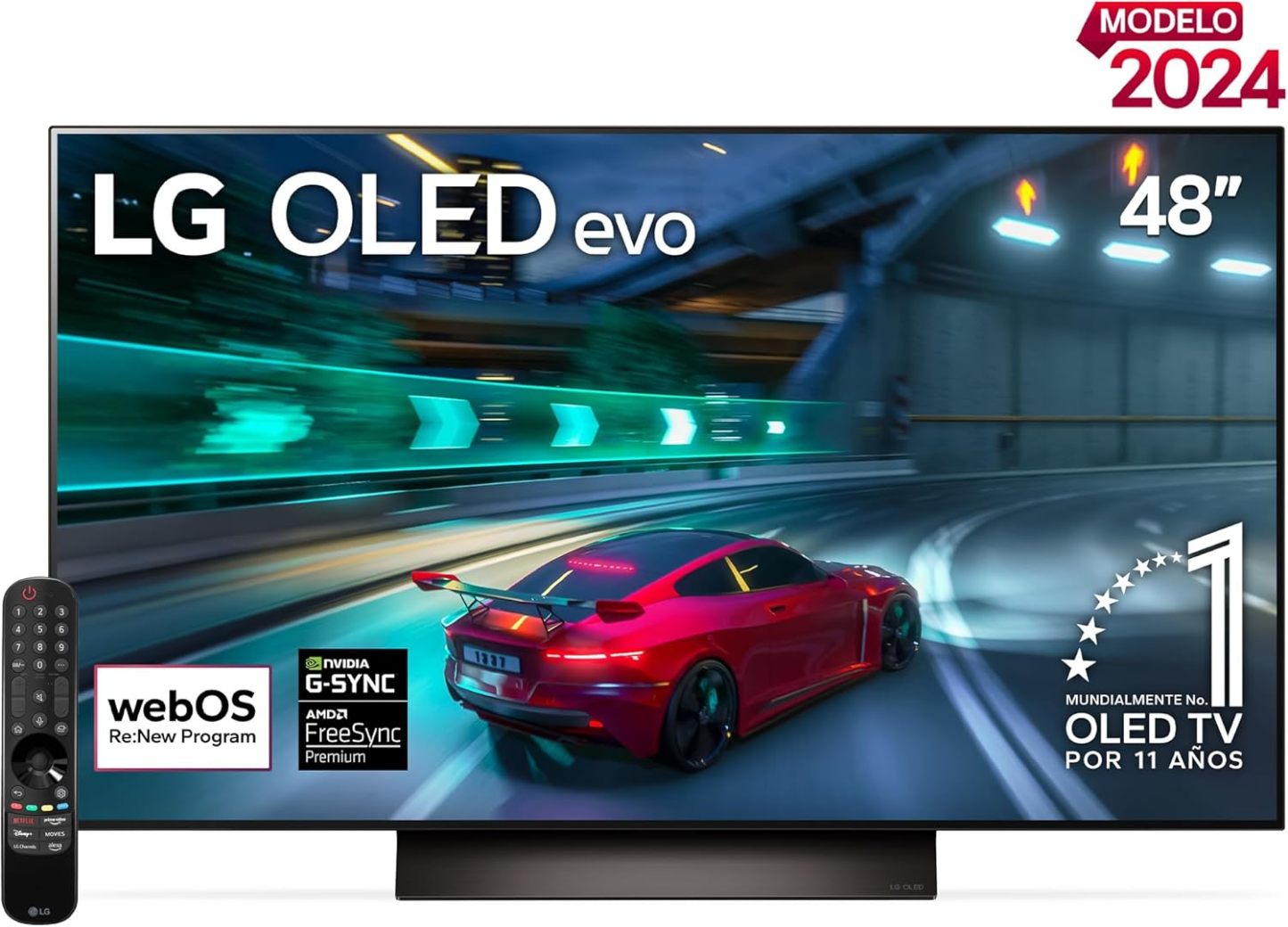 LG Pantalla OLED EVO 55 Pulgadas 4K Smart TV 2024 ThinQ AI OLED55C4PSA