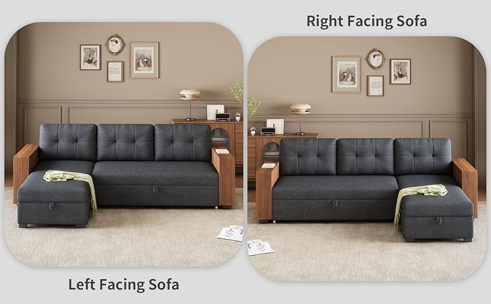 Sof&aacute; seccional en forma de L, sof&aacute;, cama, cama, sof&aacute; reversible, cama extra&iacute;ble