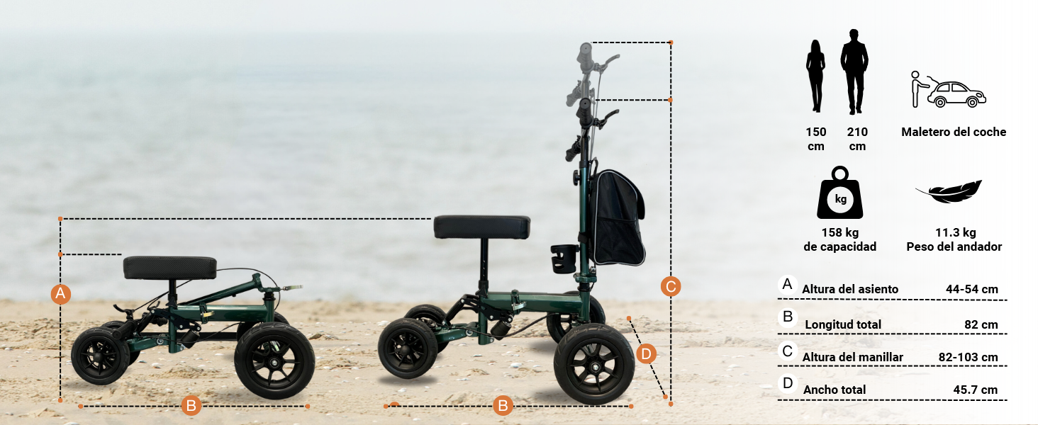 scooter ortopédico de rodilla