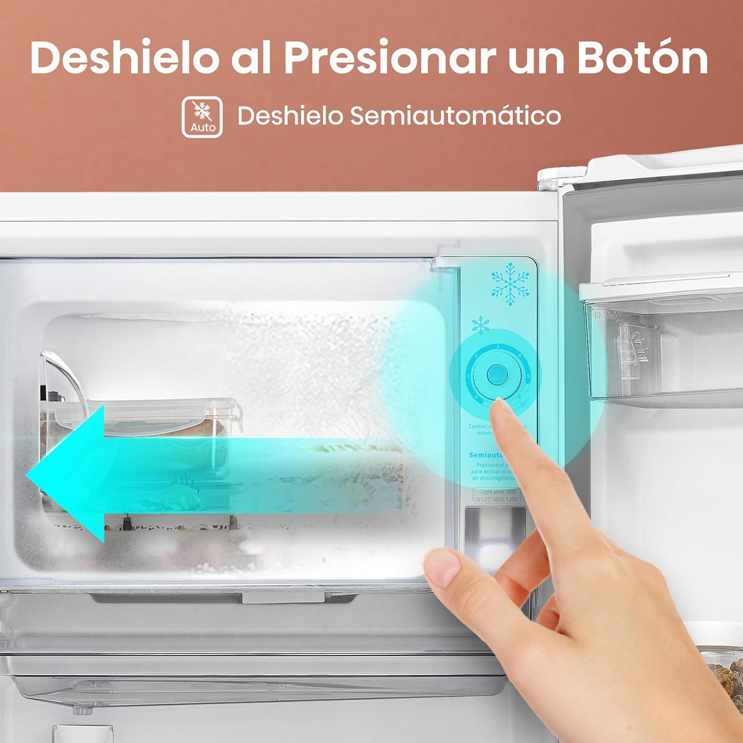 Hisense RR63D6WGX-Refrigerador Una Puerta, 6.3 pies cúbicos con Dispensador de Agua,Deshielo Semiautomático,Sello de Puerta Antibacteriano,52x54x128cm(AnchoxLargoxAlto),Gris