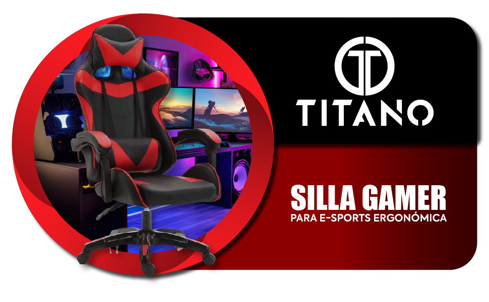 TITANO Silla Gamer, Silla de Juegos de computadora