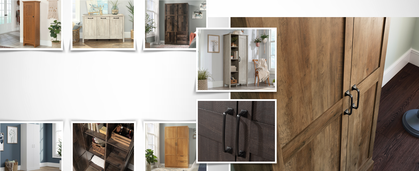 Colección Sauder Select en una variedad de estilos y opciones de almacenamiento