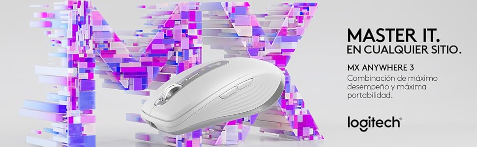 Mx Anywhere 3, Logitech mouse, Mouse blanco, mouse para programador, Logitech MX Anywhere 3