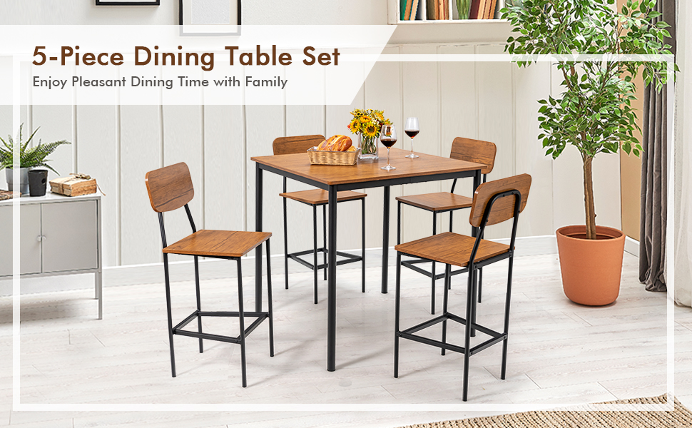 Juego de mesa de comedor de 5 piezas