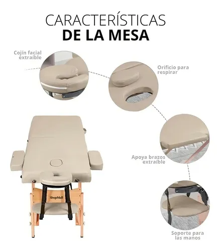 Camilla portátil spa de madera ShopMall Cama 011